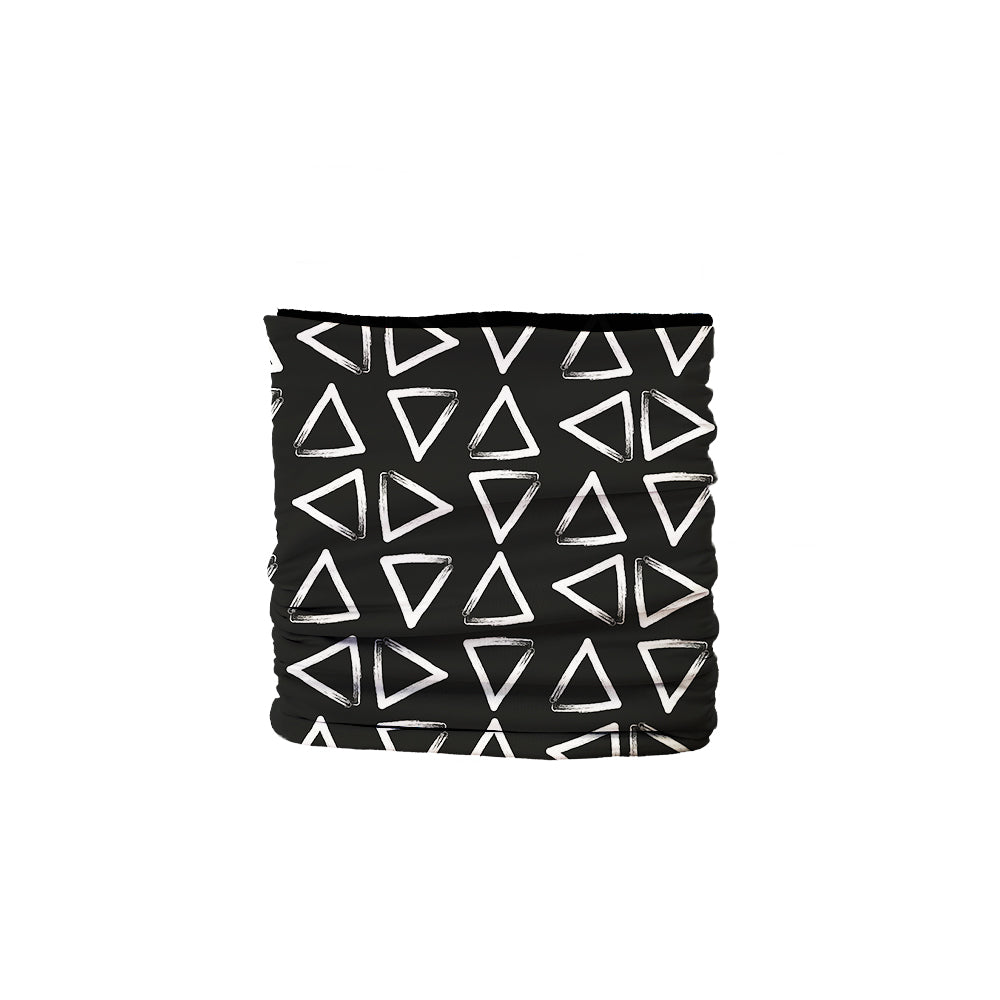Black & White Brushed Triangles Fleece-Lined Tube