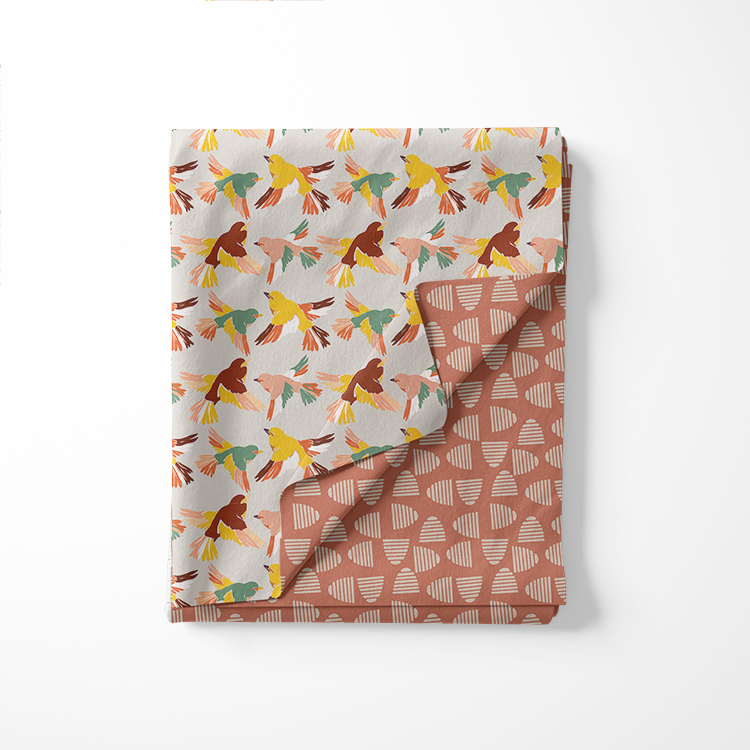 Bodacious Birds / Contoured Clay Blanket Towel