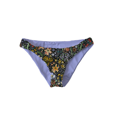 Reversible Bottom - Festive Floral / Solid Lilac