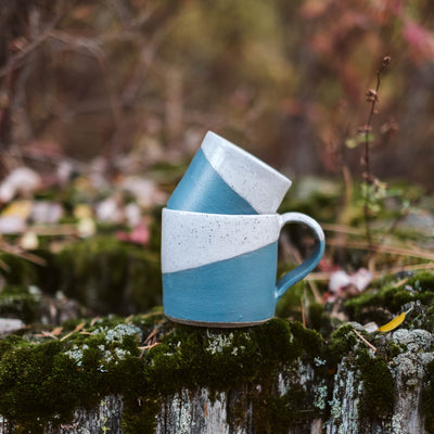 Sky Blue Angled Mug