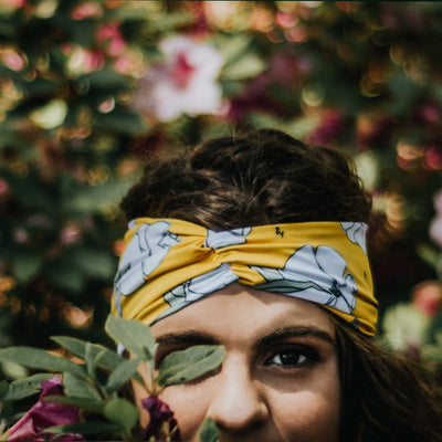 Freehanded Flowers - Marigold Headband