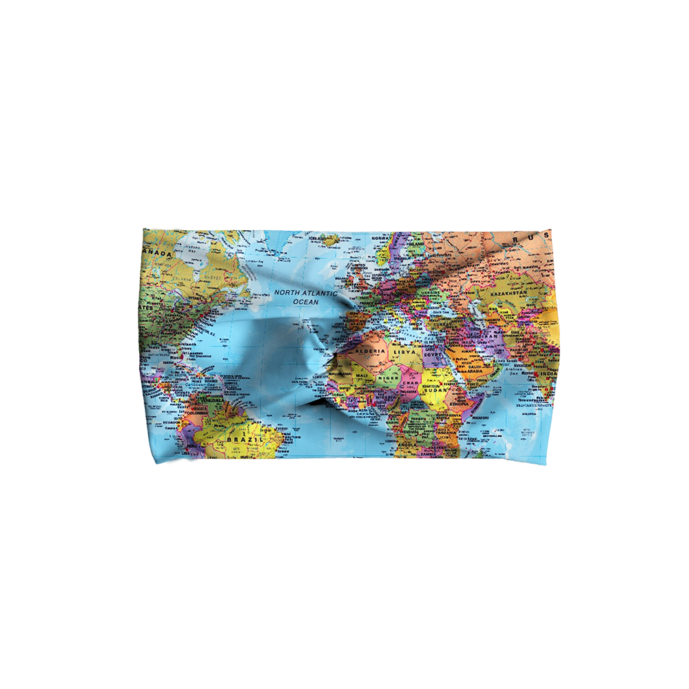 World Map Headband