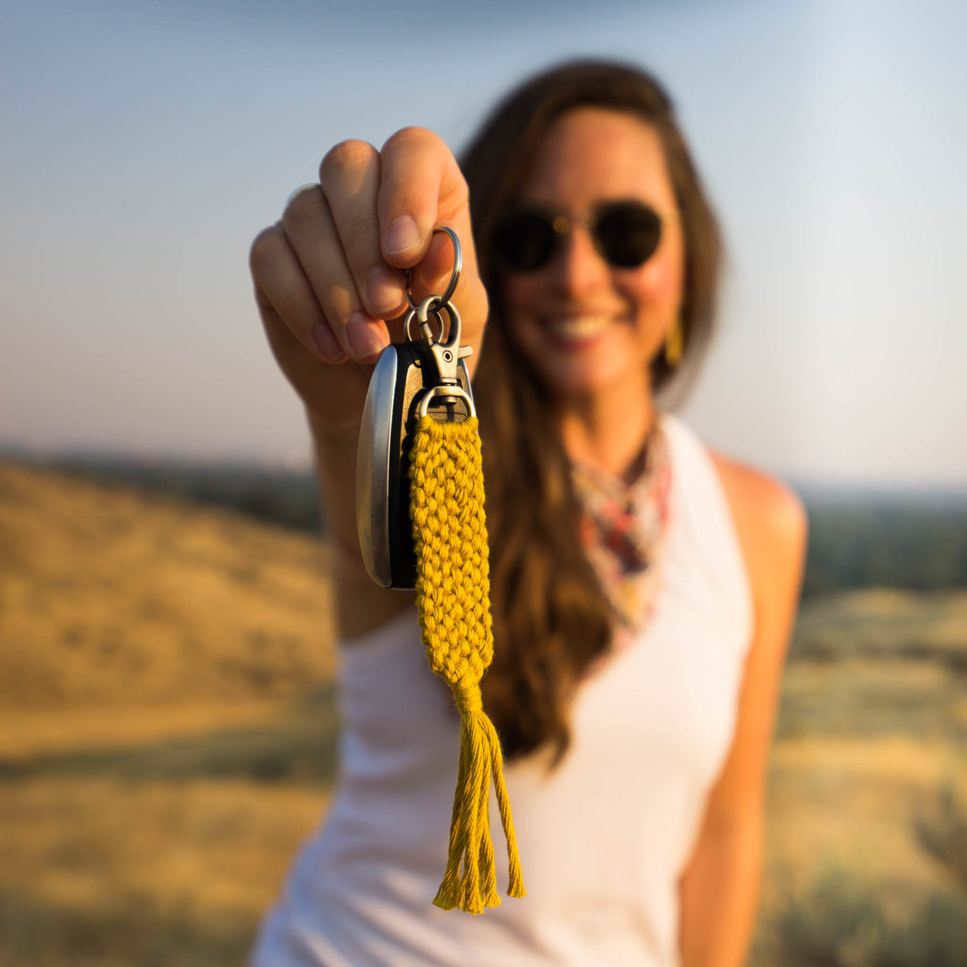 Woven Keychain - Chartreuse